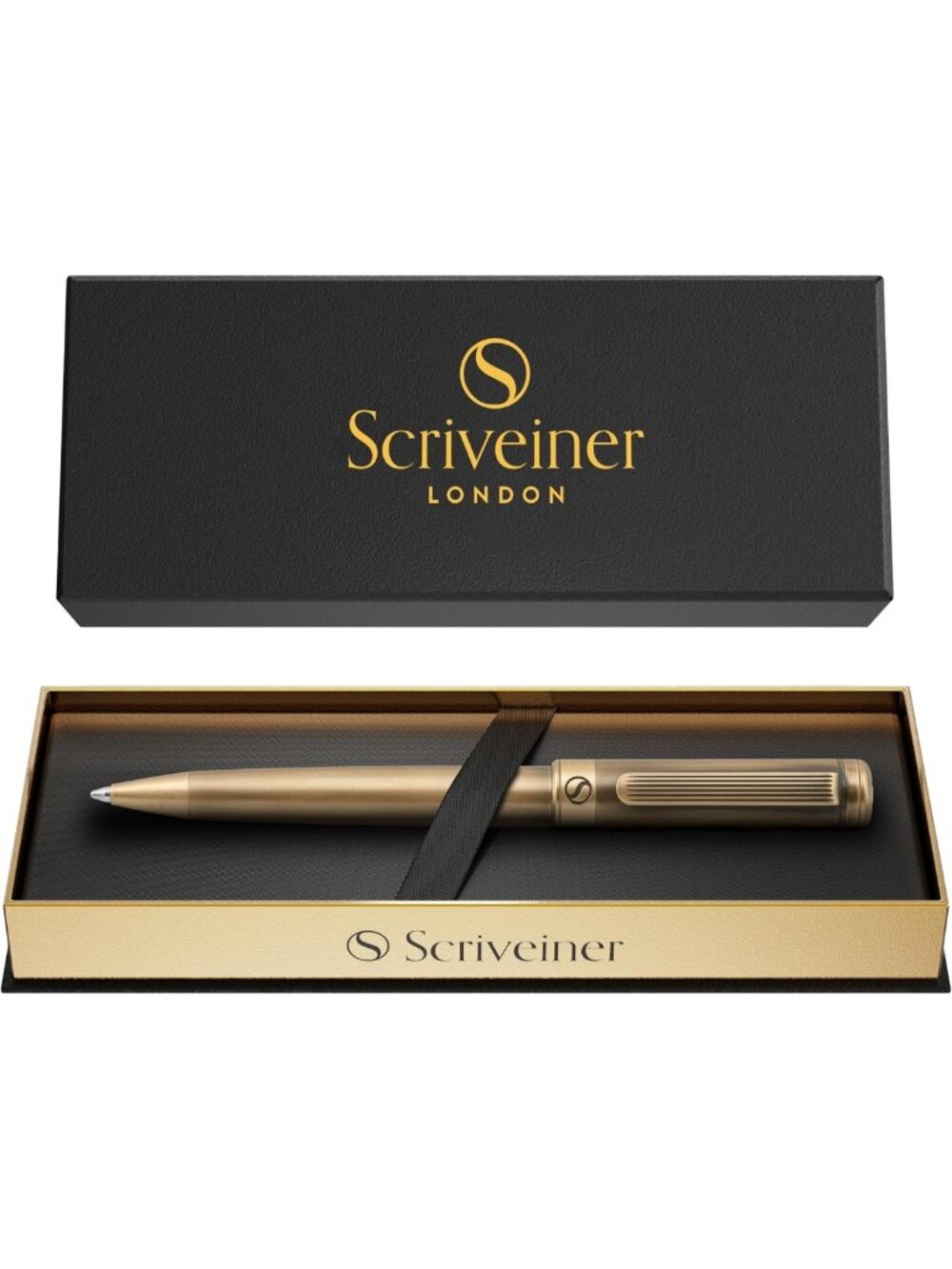 Luxury Bronze Ballpoint Pen Set - Schmidt Refill, Elegant Gift for Men & Women